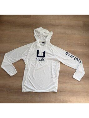 Huk Icon Hoodie Men's Tech Shirt White Size Small (Y1)